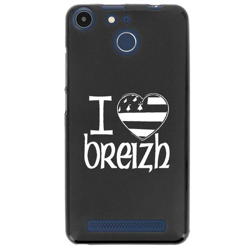 Coque Souple Pour Archos 50f Helium Avec Impression Motifs Drapeau Breton I Love