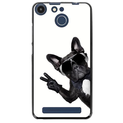 Coque Souple Pour Archos 50f Helium Avec Impression Motifs Chien À Lunettes Sur