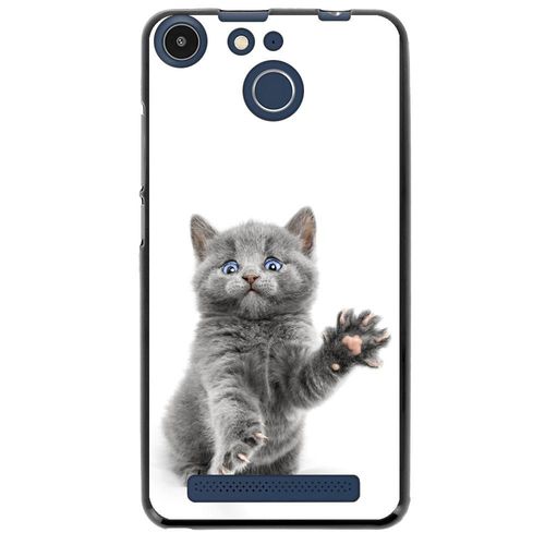 Coque Souple Pour Archos 50f Helium Avec Impression Motifs Chat Yeux Bleus