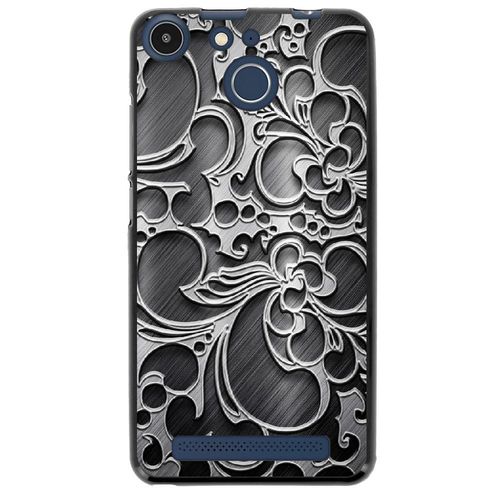 Coque Souple Pour Archos 50f Helium Avec Impression Motifs Arabesque Noir