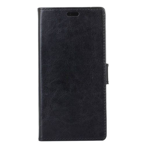Etui Portefeuille Noir Huawei P8-Lite 2017 Rabat Latéral Fonction Stand