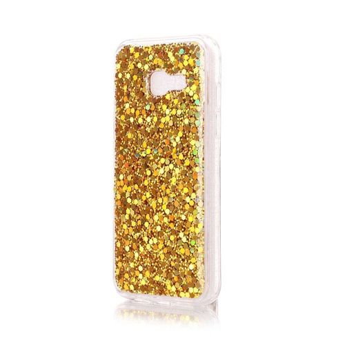 Coque Rigide Galaxy A3-2017 Liquide Étoiles Et Paillettes Gold