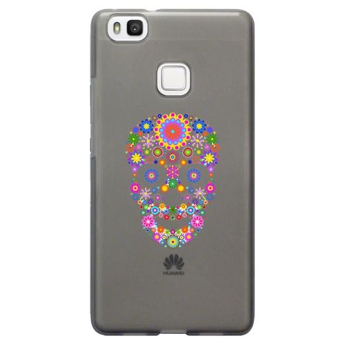 Coque Souple Pour Huawei Ascend P9-Lite Avec Impression Motifs Crâne En Fleurs