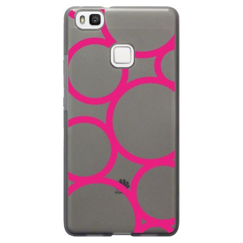 Coque Souple Pour Huawei Ascend P9-Lite Avec Impression Motifs Ronds Fushias