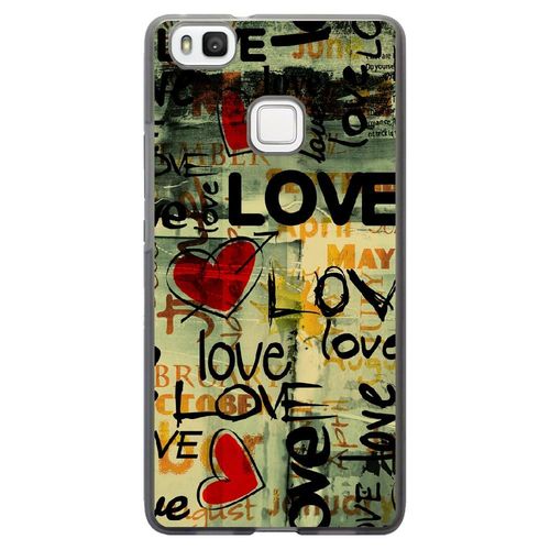 Coque Souple Pour Huawei Ascend P9-Lite Avec Impression Motifs Love Vintage