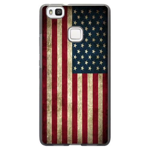 Coque Souple Pour Huawei Ascend P9-Lite Avec Impression Motifs Drapeau Usa Vinta