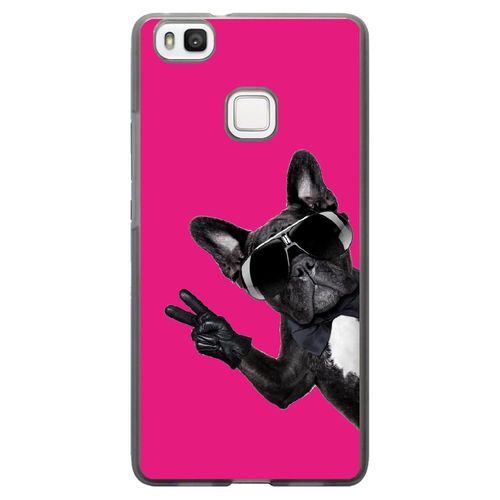 Coque Souple Pour Huawei Ascend P9-Lite Avec Impression Motifs Chien À Lunettes