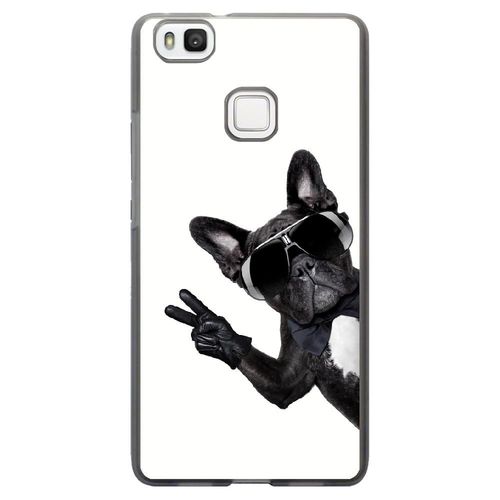 Coque Souple Pour Huawei Ascend P9-Lite Avec Impression Motifs Chien À Lunettes