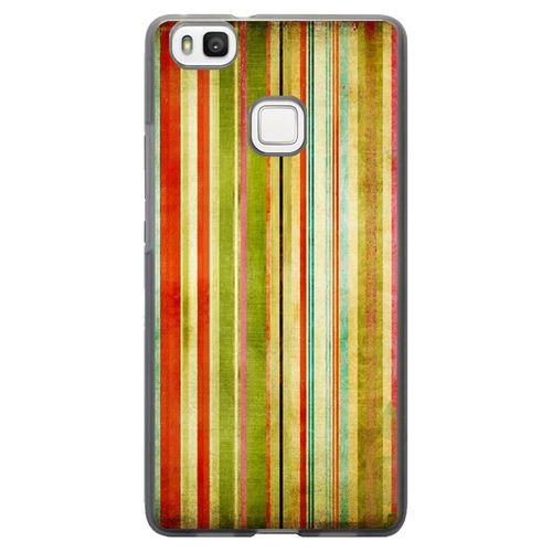 Coque Souple Pour Huawei Ascend P9-Lite Avec Impression Motifs Bandes Effets Vin