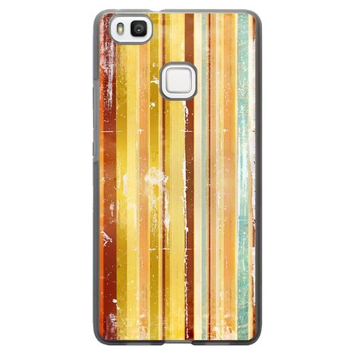 Coque Souple Pour Huawei Ascend P9-Lite Avec Impression Motifs Bandes Effets Vin