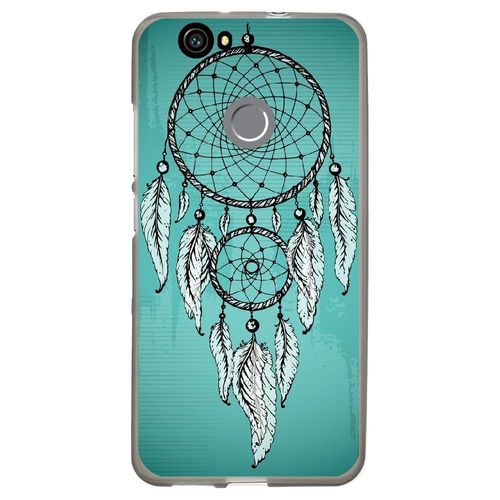 Coque Souple Pour Huawei Nova Avec Impression Motifs Attrape Rêve Sur Fond Bleu