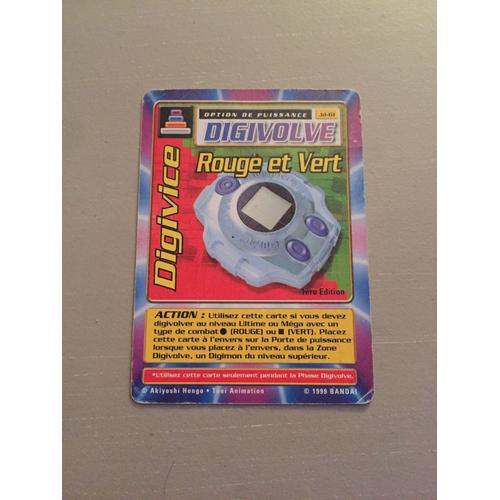 Carte Digivice Digivolve Rouge Et Vert