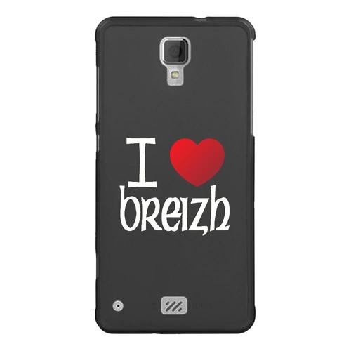 Coque Souple Pour Hisense C20 Avec Impression Motifs Coeur Rouge I Love Breizh