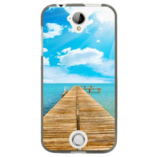 Coque Souple Pour Acer Liquid M330 Avec Impression Motifs Ponton Sur La Mer
