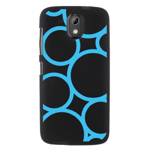 Coque Souple Pour Htc Desire 526 Avec Impression Motifs Ronds Bleus