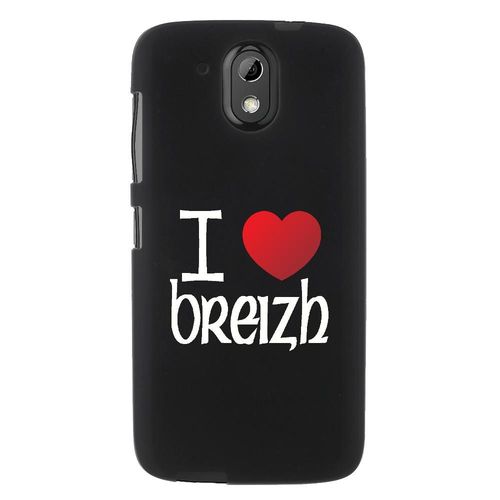 Coque Souple Pour Htc Desire 526 Avec Impression Motifs Coeur Rouge I Love Breiz