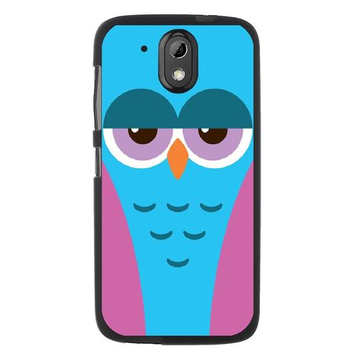 Coque Souple Pour Htc Desire 526 Avec Impression Motifs Chouette Endormie Bleue
