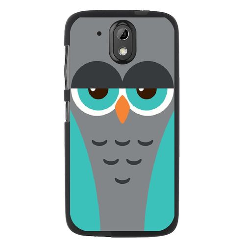 Coque Souple Pour Htc Desire 526 Avec Impression Motifs Chouette Endormie Bleue