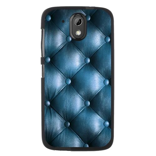 Coque Souple Pour Htc Desire 526 Avec Impression Motifs Effet Capitonné Bleu