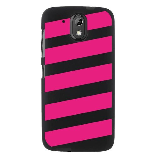 Coque Souple Pour Htc Desire 526 Avec Impression Motifs Bandes Fushias