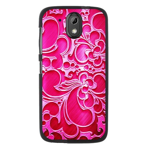 Coque Souple Pour Htc Desire 526 Avec Impression Motifs Arabesque Fushia
