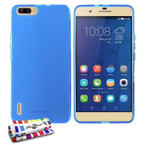 Coque Case Huawei Honor 6 Plus " Glossy Hybrid " Bleu Silicone Souple (Tpu)