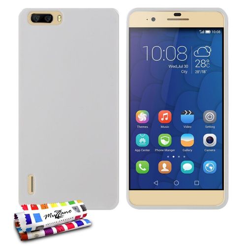 Coque Case Huawei Honor 6x " Glossy Hybrid " Blanc Silicone Souple (Tpu)