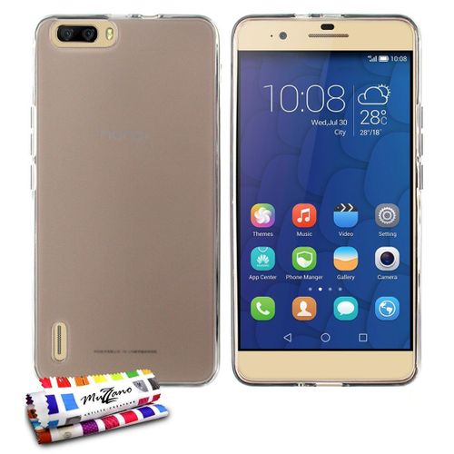 Coque Case Huawei Honor 6 Plus " Glossy Hybrid " Gris Silicone Souple (Tpu)