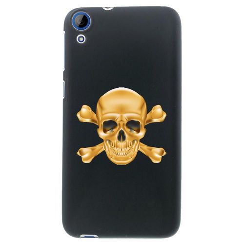 Coque Souple Pour Htc Desire 626 Avec Impression Motifs Tête De Mort Aspect Or