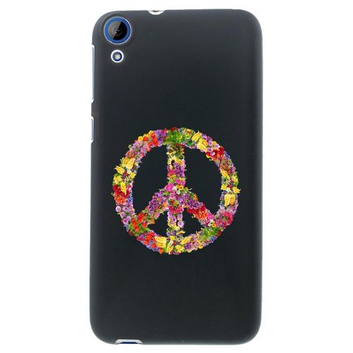 Coque Souple Pour Htc Desire 626 Avec Impression Motifs Peace And Love Fleuri