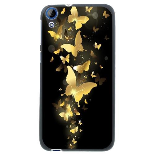 Coque Souple Pour Htc Desire 626 Avec Impression Motifs Papillons Dorés