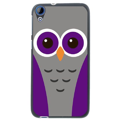 Coque Souple Pour Htc Desire 626 Avec Impression Motifs Chouette Mauve Et Grise
