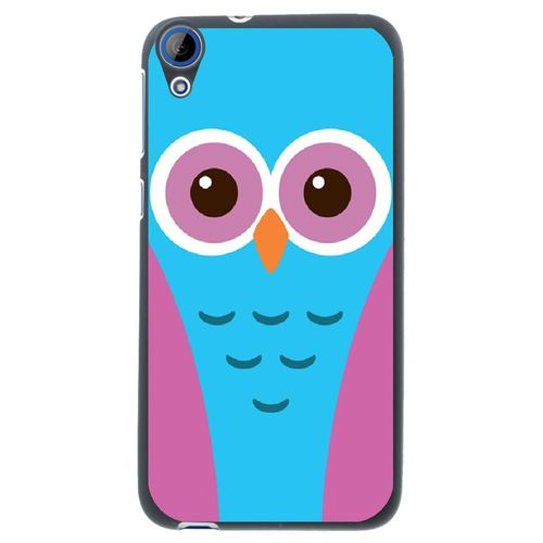 Coque Souple Pour Htc Desire 626 Avec Impression Motifs Chouette Bleue Et Rose
