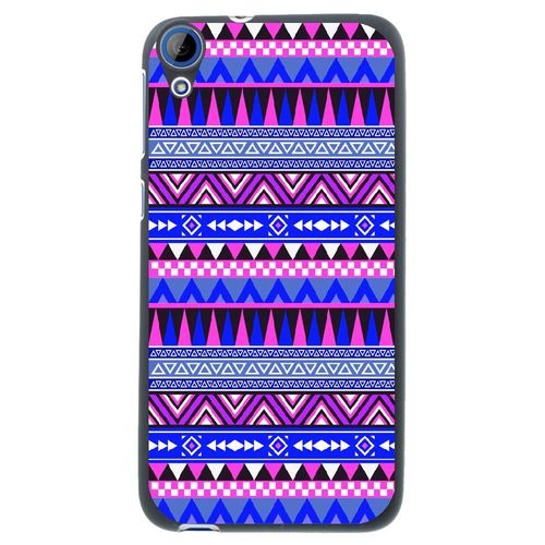 Coque Souple Pour Htc Desire 626 Avec Impression Motifs Aztèque Bleu Et Violet