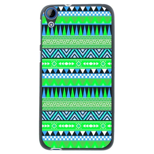 Coque Souple Pour Htc Desire 626 Avec Impression Motifs Aztèque Bleu Et Vert
