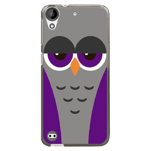 Coque Souple Pour Htc Desire 630 Avec Impression Motifs Chouette Endormie Mauve