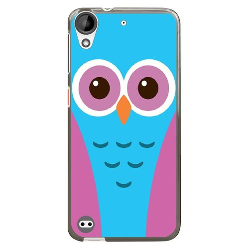 Coque Souple Pour Htc Desire 630 Avec Impression Motifs Chouette Bleue Et Rose