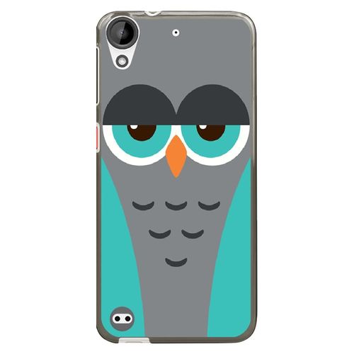 Coque Souple Pour Htc Desire 630 Avec Impression Motifs Chouette Endormie Bleue
