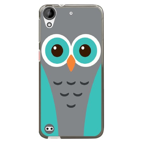 Coque Souple Pour Htc Desire 630 Avec Impression Motifs Chouette Bleue Et Grise