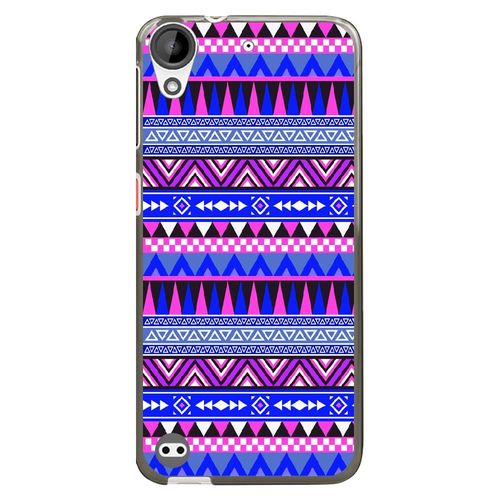 Coque Souple Pour Htc Desire 630 Avec Impression Motifs Aztèque Bleu Et Violet