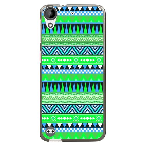 Coque Souple Pour Htc Desire 630 Avec Impression Motifs Aztèque Bleu Et Vert