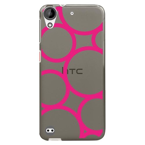Coque Souple Pour Htc Desire 530 Avec Impression Motifs Ronds Fushias