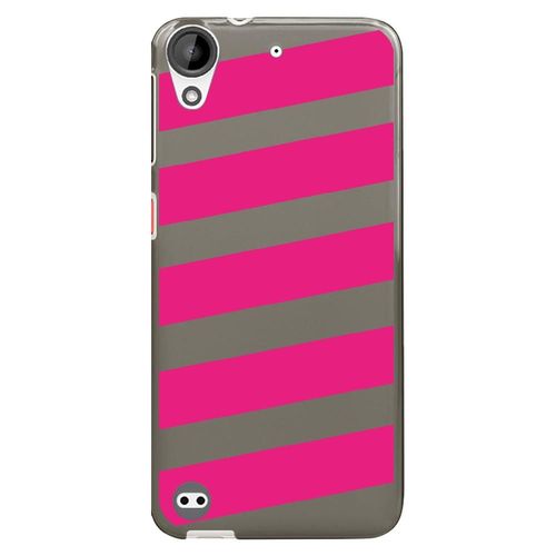 Coque Souple Pour Htc Desire 530 Avec Impression Motifs Bandes Fushias