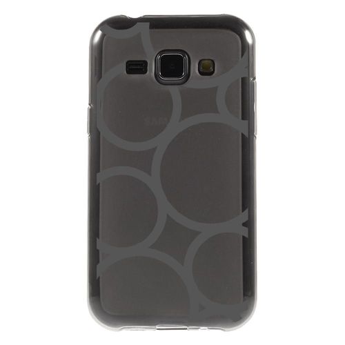 Coque Souple Pour Samsung Galaxy J1 Sm-J100f Avec Impression Motifs Ronds Gris