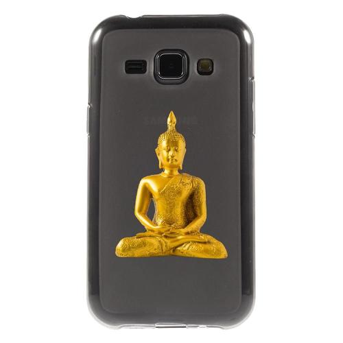 Coque Souple Pour Samsung Galaxy J1 Sm-J100f Avec Impression Motifs Bouddha Or