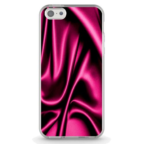 Coque Souple Pour Apple Iphone 5c Avec Impression Motifs Soie Drapée Rose