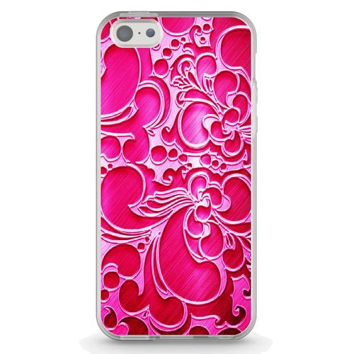 Coque Souple Pour Apple Iphone 5c Avec Impression Motifs Arabesque Fushia