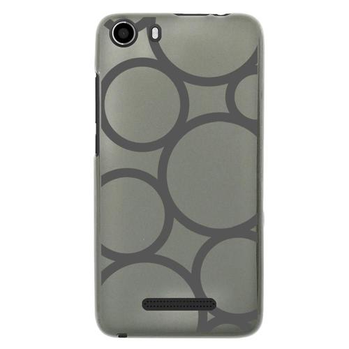 Coque Souple Pour Wiko Lenny 2 Avec Impression Motifs Ronds Gris