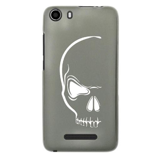 Coque Souple Pour Wiko Lenny 2 Avec Impression Motifs Crâne Blanc