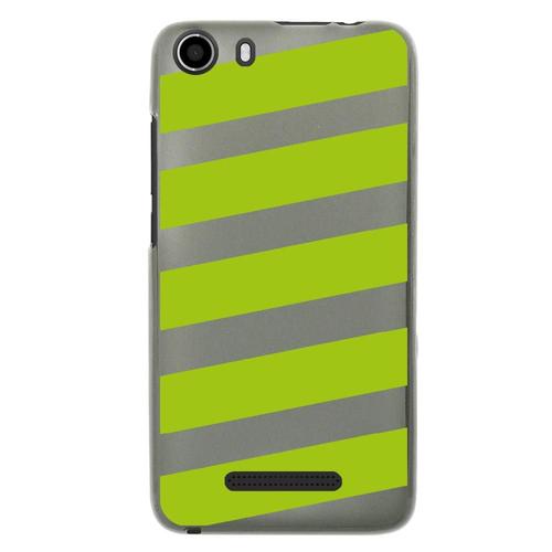 Coque Souple Pour Wiko Lenny 2 Avec Impression Motifs Bandes Vertes